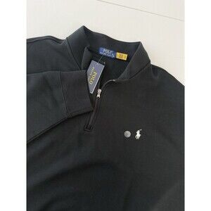 Polo Ralph Lauren Men's Double-Knit Quarter-Zip Pullover 4XB Black NWT